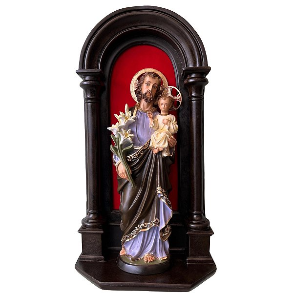 Suporte Nicho C/ São José Mesa e Parede 45cm Resina