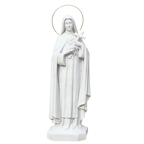 Imagem Santa Terezinha 105cm Área Externa Aro Folheado Pó de Mármore