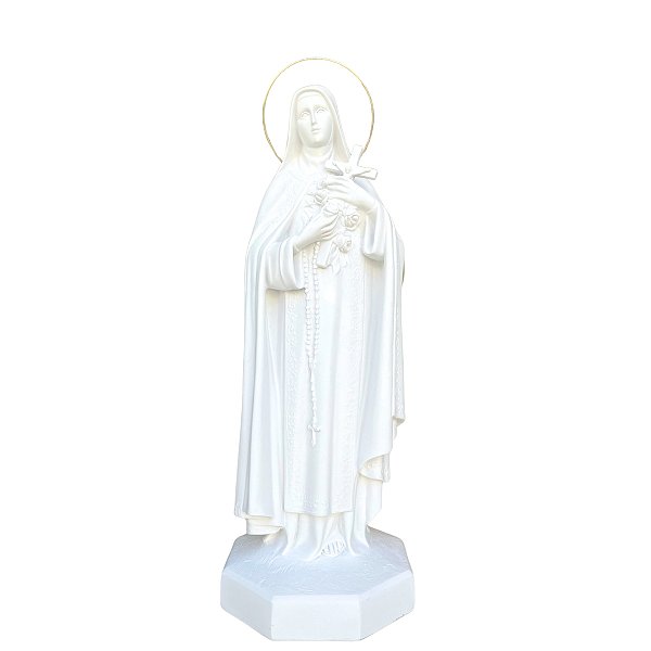 Imagem Santa Terezinha 68cm Área Externa Aro Folheado Pó de Mármore