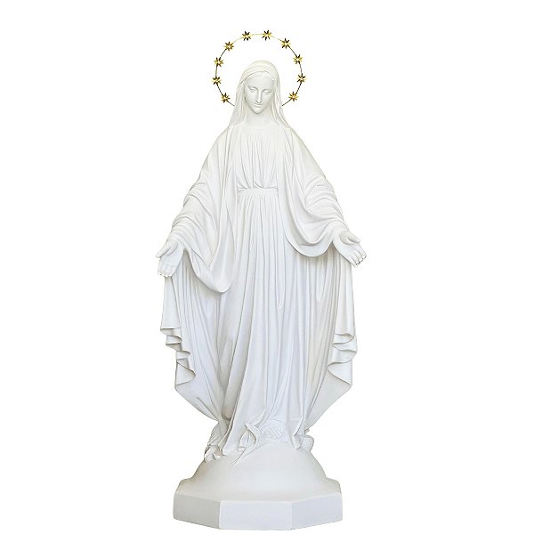 Imagem Nossa Senhora das Graças 105cm Área Externa Pó de Mármore