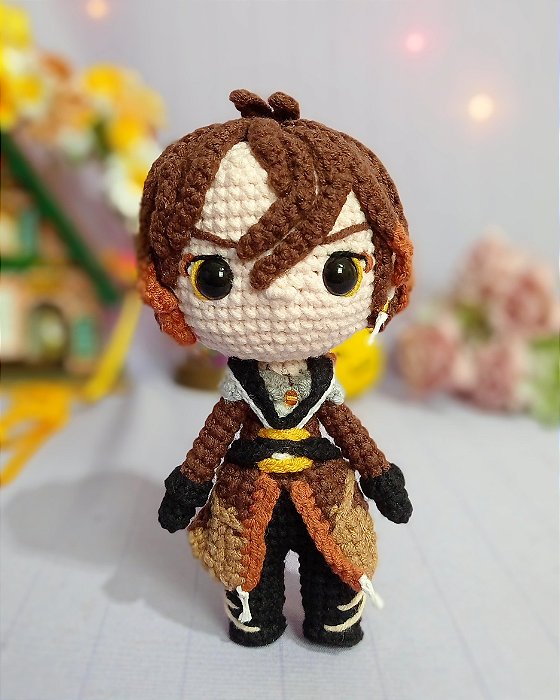 Amigurumi Zhongli Genshin Impact SOB ENCOMENDA