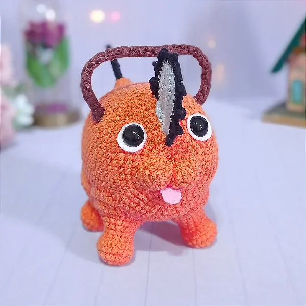 Amigurumi Pochita Chainsaw Man Bichinho de Crochê SOB ENCOMENDA