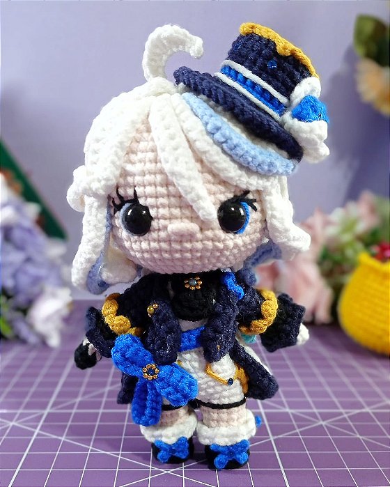 Amigurumi Furina Genshin Impact Boneca de Crochê SOB ENCOMENDA