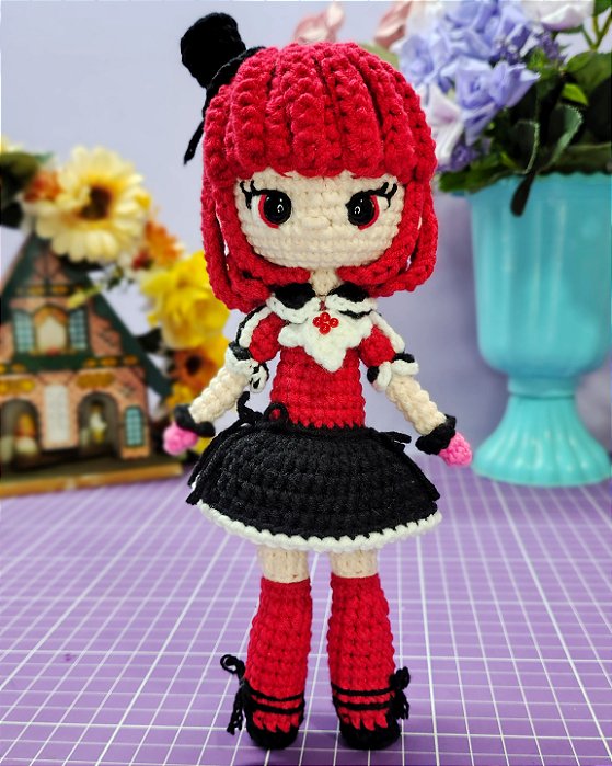 Amigurumi Kana Arima Oshi no Ko Boneca de Crochê