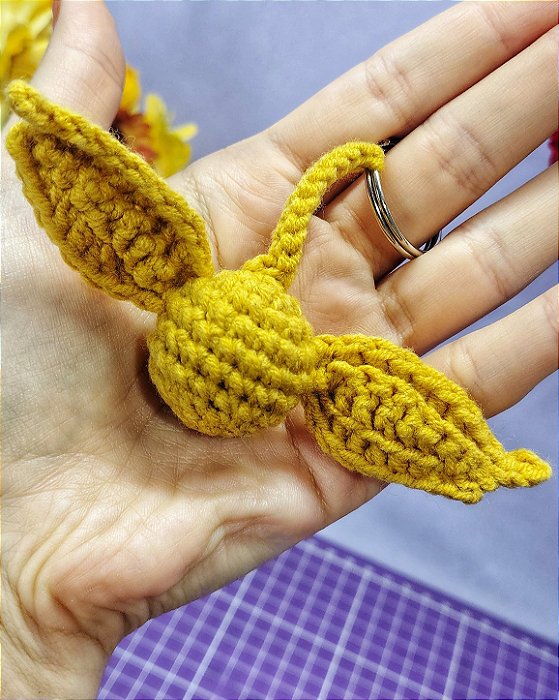 Chaveiro Pomo de Ouro Amigurumi