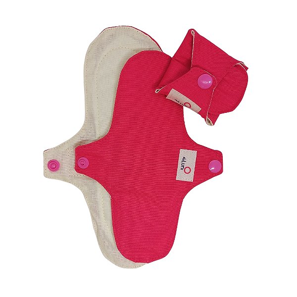 Kit Absorventes Ecológicos 100% Algodão