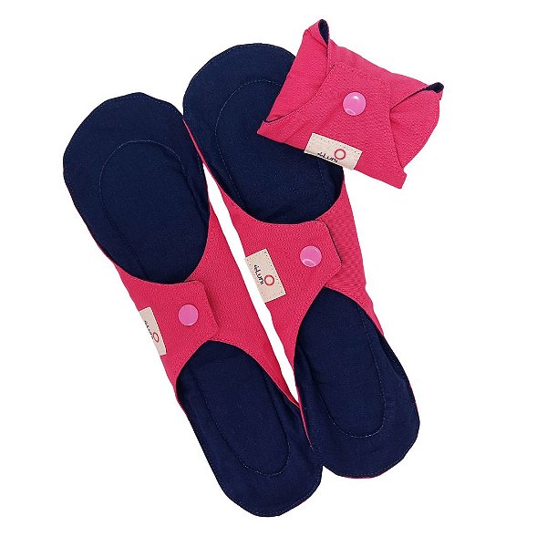 Kits c/ até 10 Absorventes Ecológicos 100% Algodão Antialérgicos