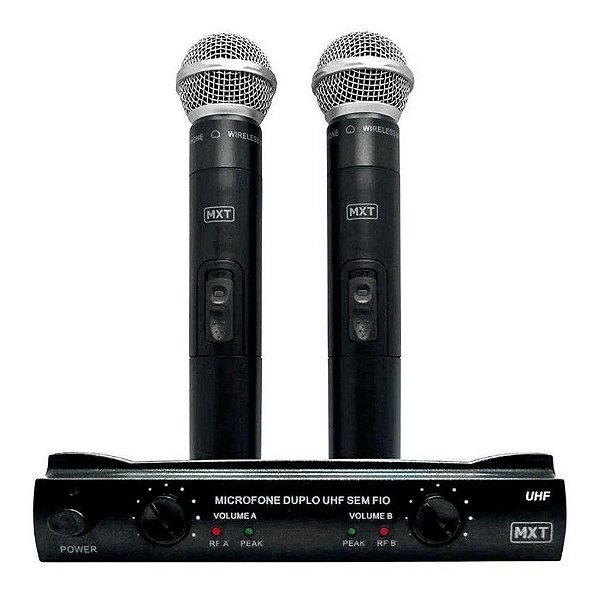 Microfone Sem Fio Duplo Com Maleta Freq: 1 MXT UHF302