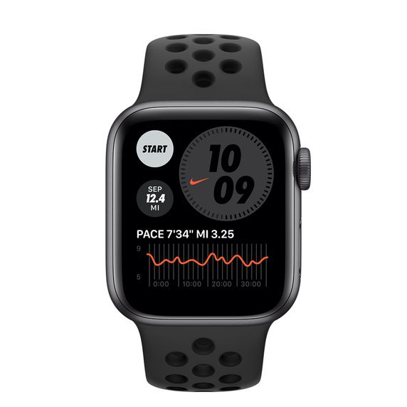 Relógio Apple Watch Nike S6 40MM Cinza Espacial Pulseira Preta
