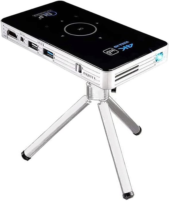 Mini Projetor Android Smart DLP 4K LED 1080p WiFi HD