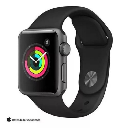 Relógio Apple Watch Série 3 Caixa Alumínio e Pulseira Black 38mm