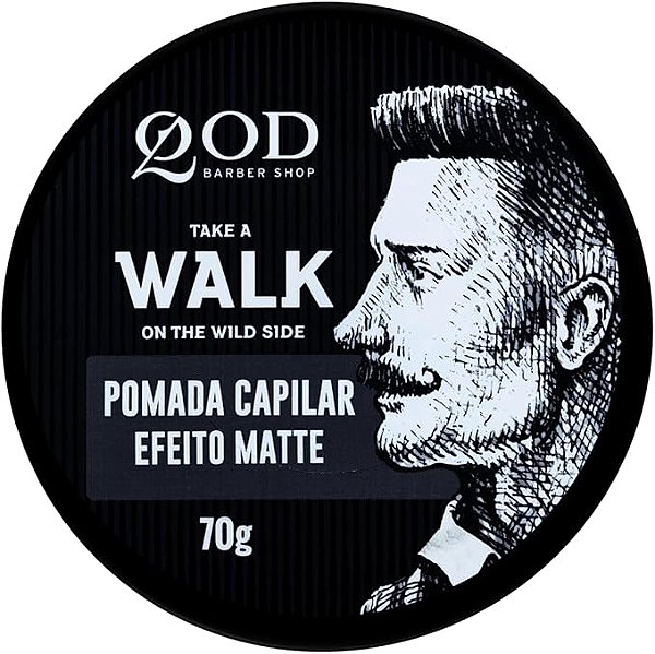Pomada Capilar Efeito Matte Walk Matte QOD Barber Shop 70g