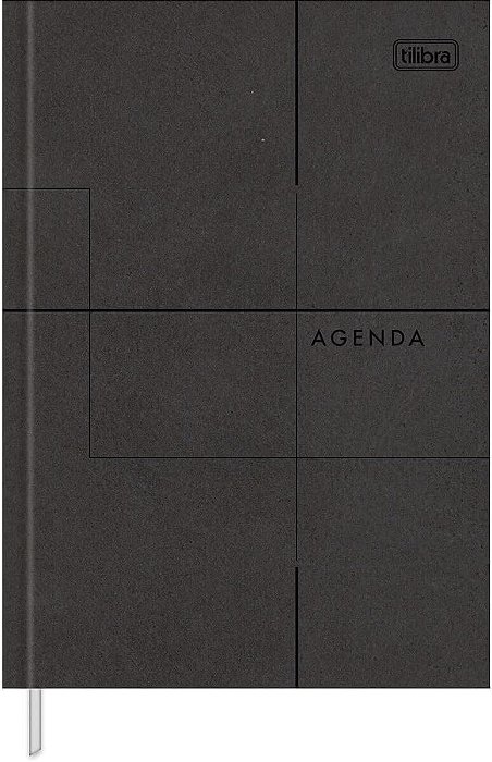 Agenda Executiva Costurada Diária 14,5 x 20,5 cm Prátika Permanente - Preto - Tilibra