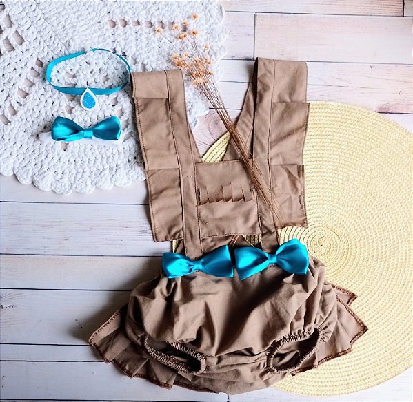 Fantasia Vestido Bebê Pocahontas Disney a 12 meses