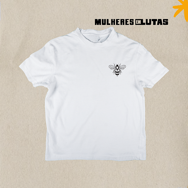 Camiseta babylook abelha do MEL - Off White
