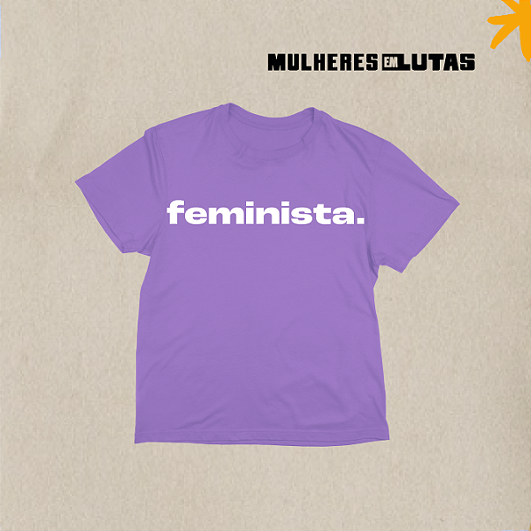 Camiseta babylook feminista - Lilás