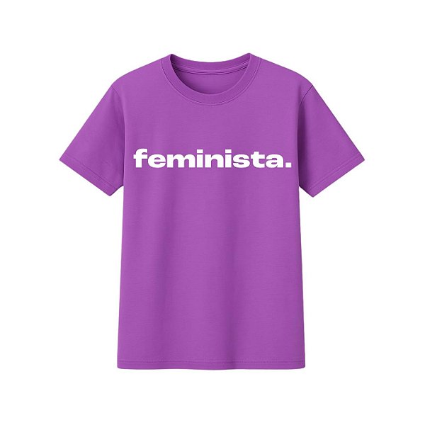 Camiseta babylook Feminista do MEL - Roxa