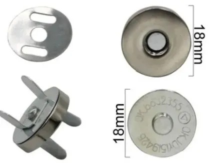 BOTÃO IMÃ 18mm - 5 kits