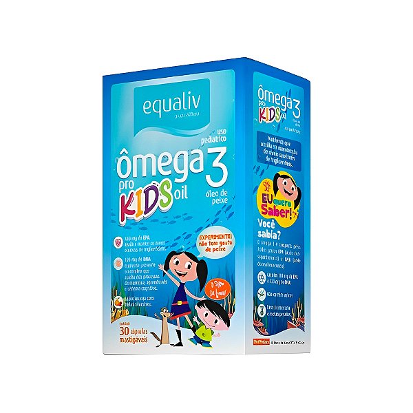 Ômega 3 Pro Kids Oil - 30 Cápsulas - Equaliv