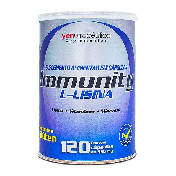 L-lisina + Vitamina + Minerais - 120 Caps
