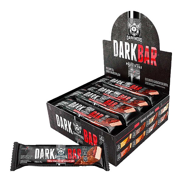 Dark Bar barra proteica – Frutas Vermelhas 8 unidades