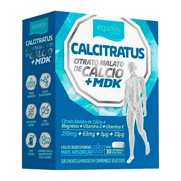 Calcitratus + MDK Citrato Malato de Cálcio – 30 Comp