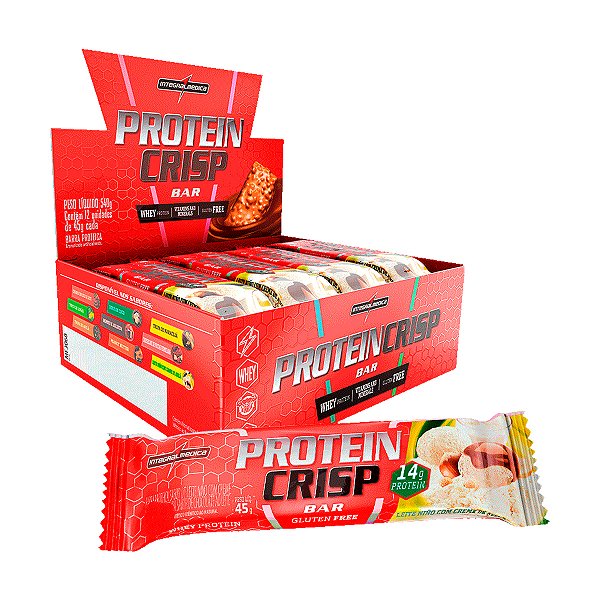 Protein Crisp Bar Leite Niño Com Creme De Avelã - 12 Unidades – Integral Medica