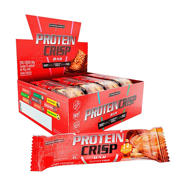 Protein Crisp Bar Peanut Butter – 12 Unidades - Integral Medica