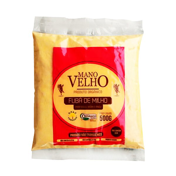 Fubá de milho orgânico 500 gr - MANO VELHO