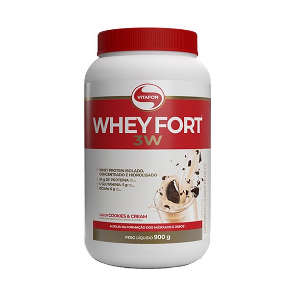WHEY FORT 3W POTE 900G COOKIES N CREAM - VITAFOR