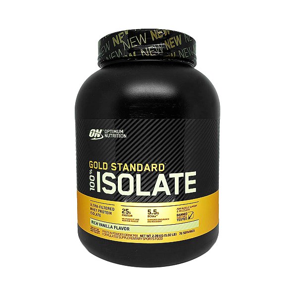 Gold Standard 100% Isolate Rich Vanilla - 2,28Kg - Optimum Nutrition