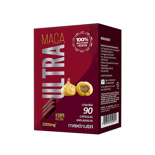 Maca Ultra 90 Cápsulas - Maxinutri