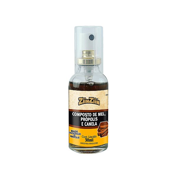 Composto De Mel Própolis E Canela Spray - 30 Ml - Ziinziin