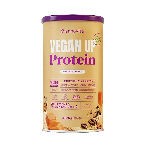 Vegan Up Protein Caramel Coffee - 450g - Sanavita