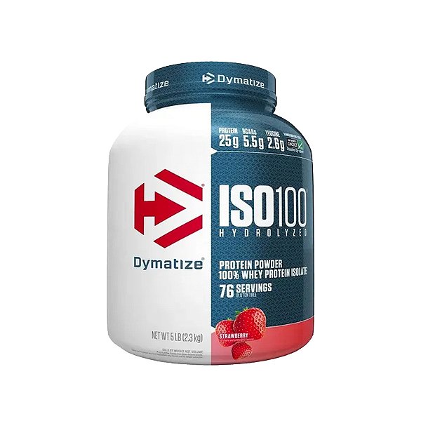 Iso 100 Hydrolyzed Strawberry – 2,3kg – Dymatize