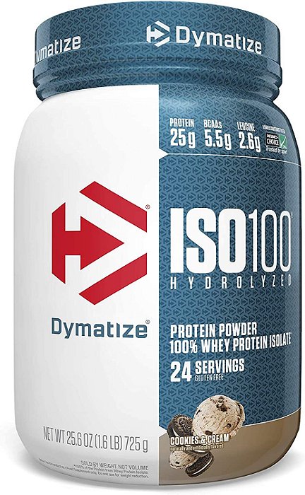 ISO 100 HIDROLYZED 20 SERV COOKIES & CREAM (1.3LB) - DYMATIZE