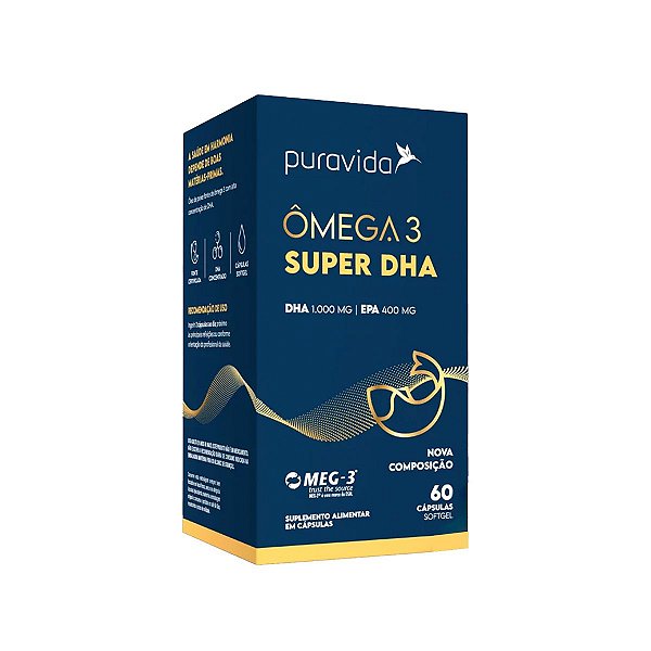 Omega 3 Super DHA Concentrado - 60 Caps - Puarvida