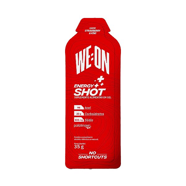 Energy Shot Strawberry & Kiwi – 10 Sachês – Weon Nutrition