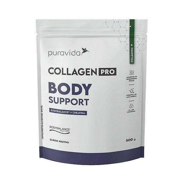 Collagen Pro Body Support – Sabor Neutro – 500g – Puravida