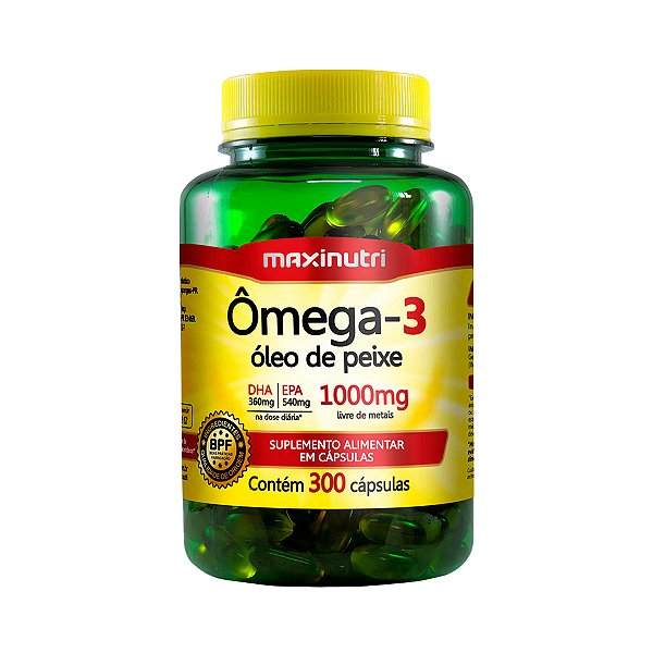 Ômega 3 – 300 Cápsulas – Maxinutri