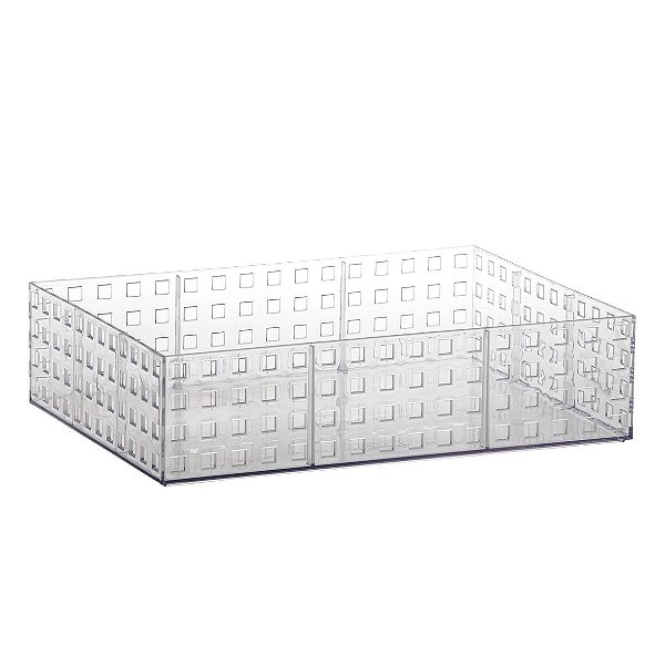 Organizador Empilhável De Plástico Quadratta 32x23x8cm