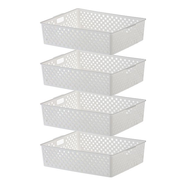 Kit 4 Cestos Organizadores Multiuso Quadratta