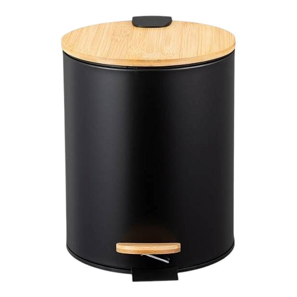 Lixeira Pedal Tampa 12l Bambu Banheiro Escritório Cozinha