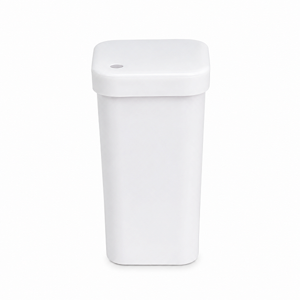 Paliteiro de Mesa Branco Porta Palitos com Tampa Removível 8cm