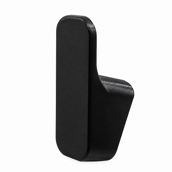 Gancho Multiuso Flow Square Adesivo 3M Preto Sem Furar Parede