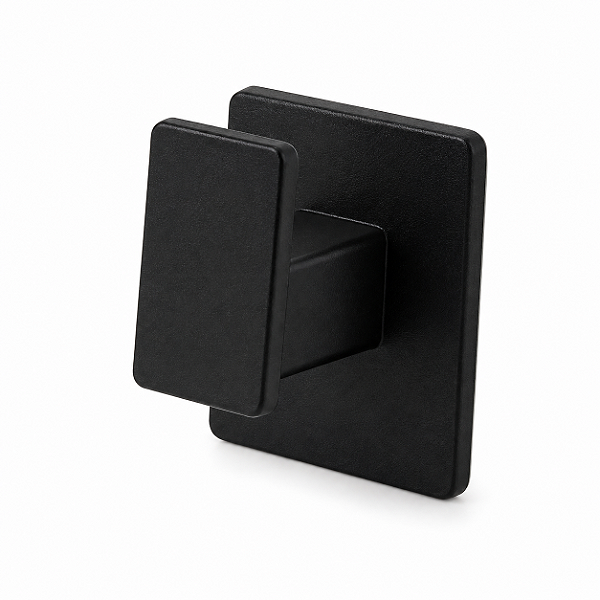 Gancho Simples Essence Preto Adesivo para Parede Banheiro Sem Furar