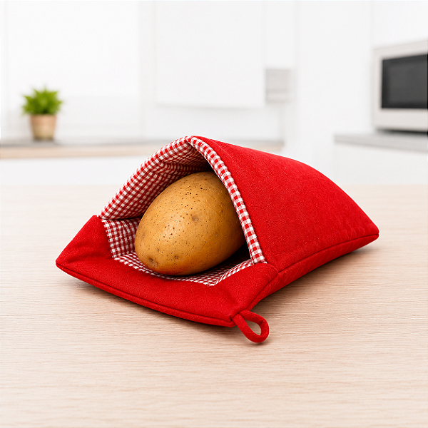 Bolsa para Assar Batata no Micro-ondas Reutilizável 25x19cm