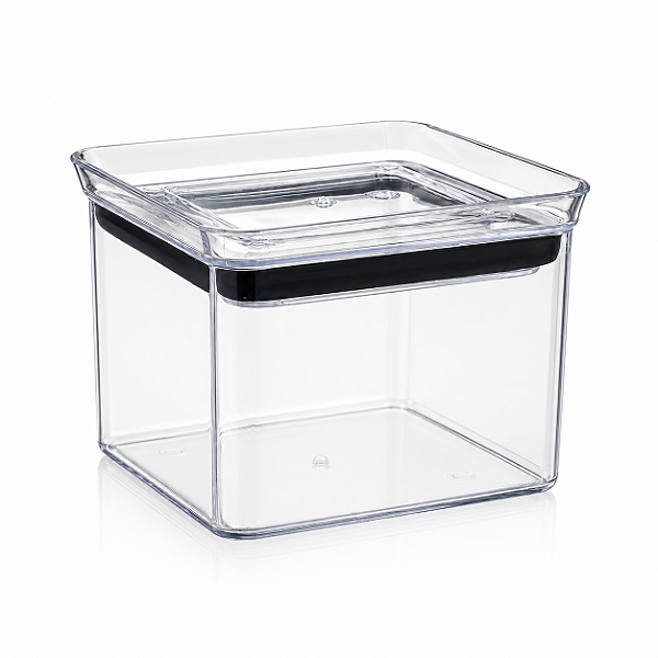 Pote Hermético Elegance 550ml Transparente Tampa Cristal para Mantimentos
