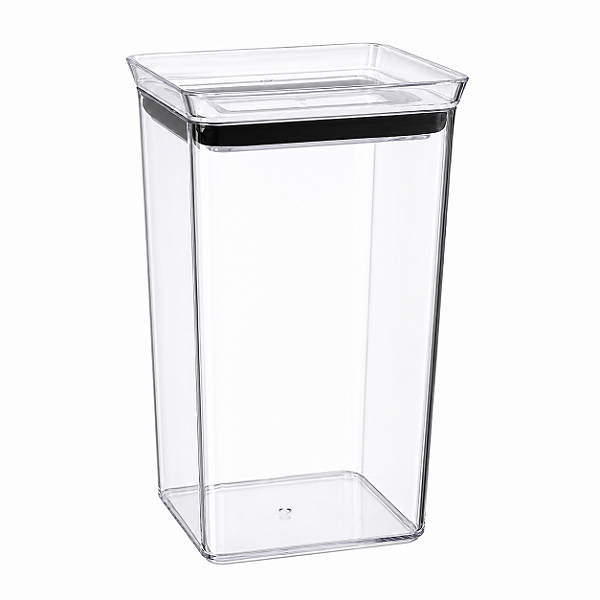Pote Hermético Elegance 2100ml Transparente Tampa Cristal para Mantimentos