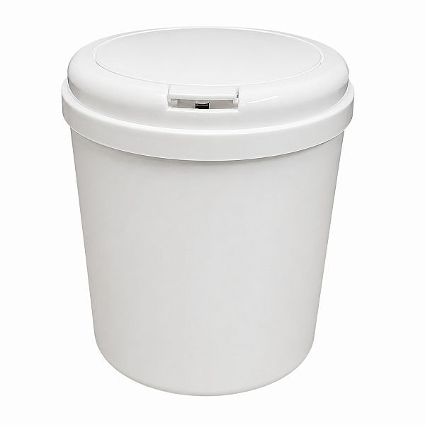 Lixeira Max Toc 6 Litros Branca com Tampa Click para Banheiro Cozinha